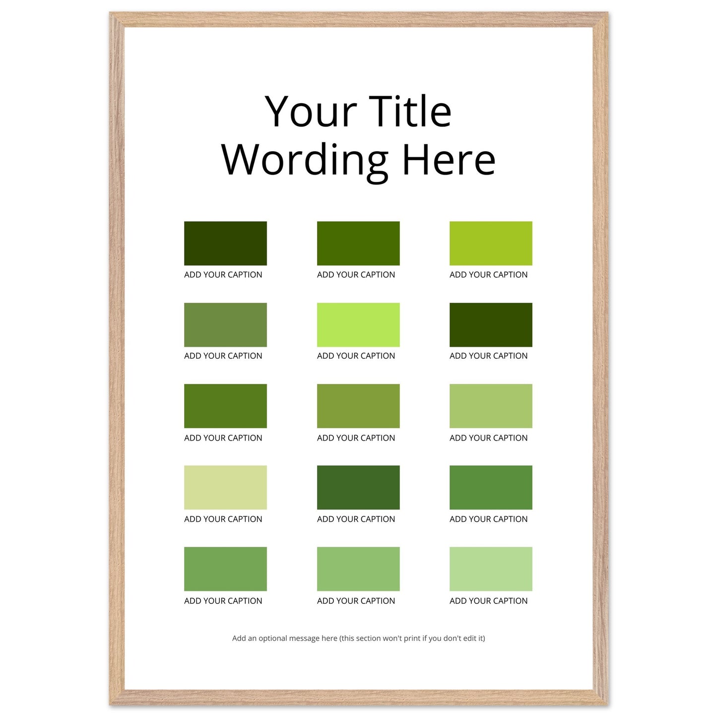 InkyPrintworks green tones personalised print
