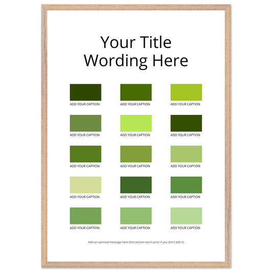 InkyPrintworks green tones personalised print